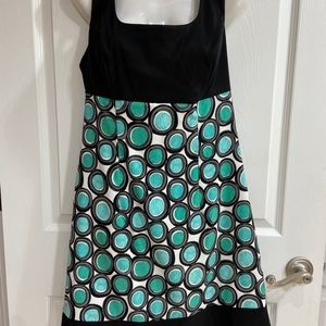 Black and Green Dress